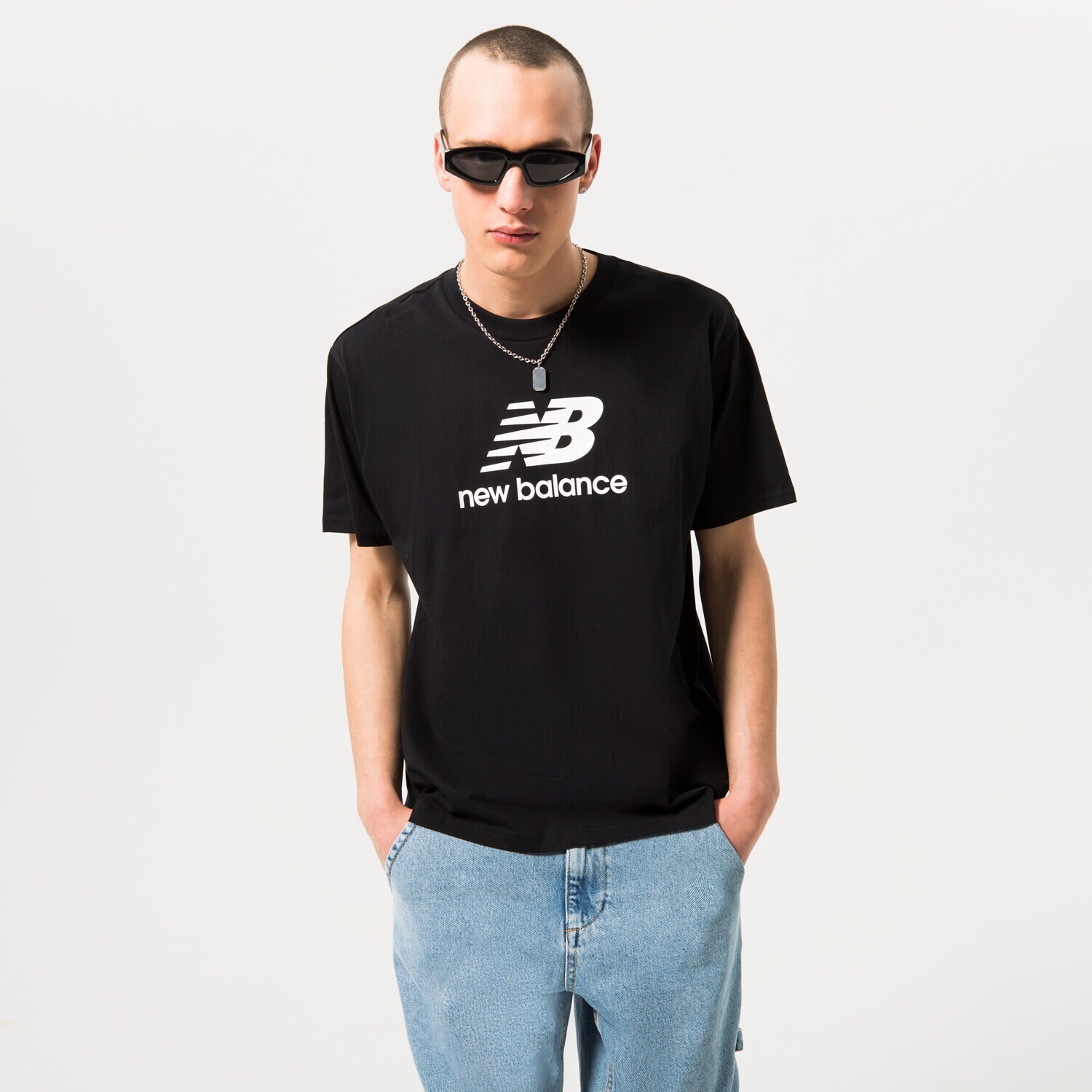 Herren T-Shirt NEW BALANCE T-SHIRT NB ESSENTIALS LOGO TEE MT31541BK Schwarz