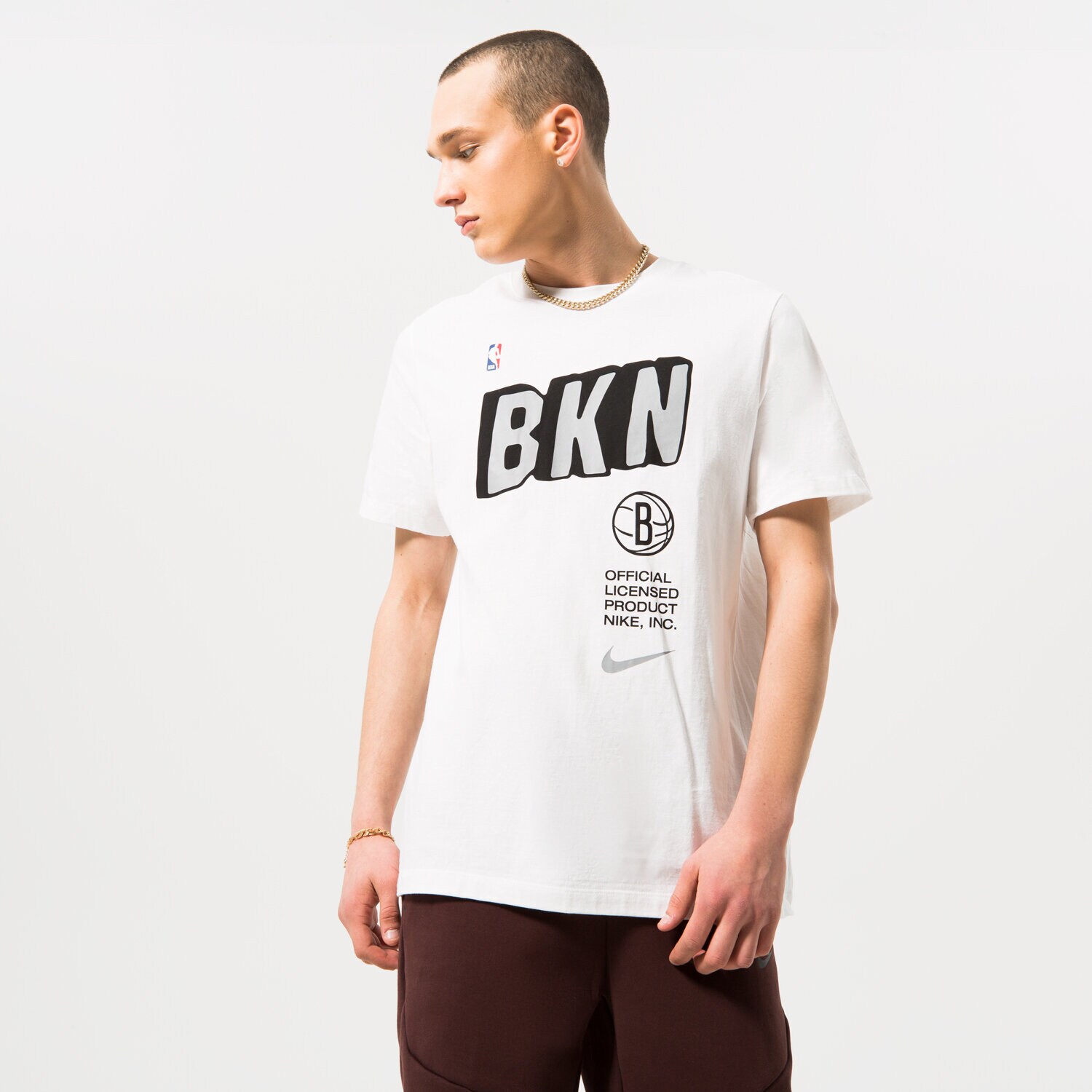 Herren T-Shirt NIKE T SHIRT BROOKLYN NETS DR6704-100 Weiß