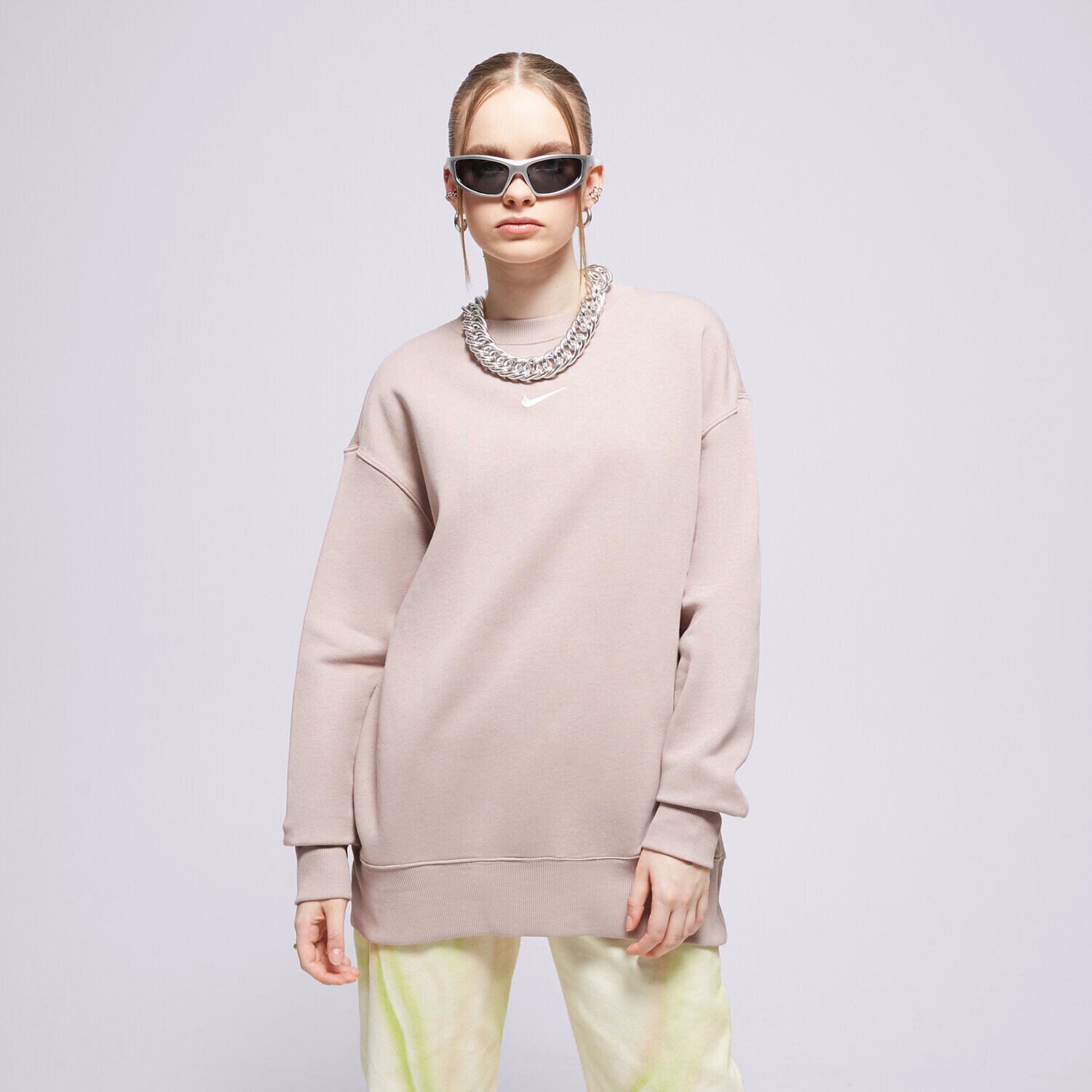 Damen NIKE SWEATSHIRT W NSW PHNX FLC OS CREW DQ5733-272 Rosa