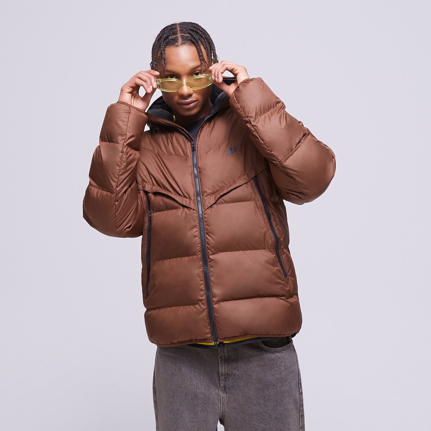 Herren Winterjacke NIKE JACKE WINTER M NK SF WR PL-FLD HD JKT DR9605-259 Braun