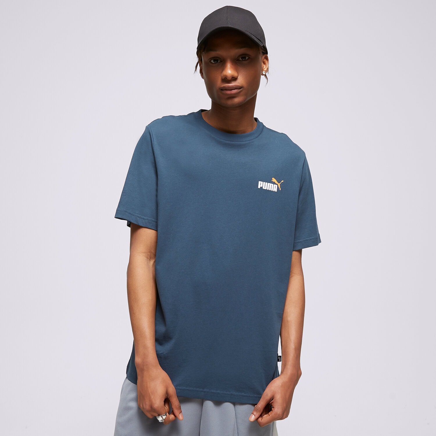 Herren T-Shirt PUMA T-SHIRT ESS+ 2 COL SMALL LOGO 67447015 Dunkelblau