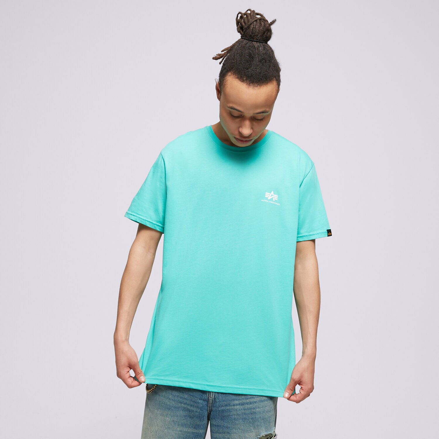 Herren T-Shirt ALPHA INDUSTRIES T-SHIRT BASIC T SMALL LOGO 188505676 Blau