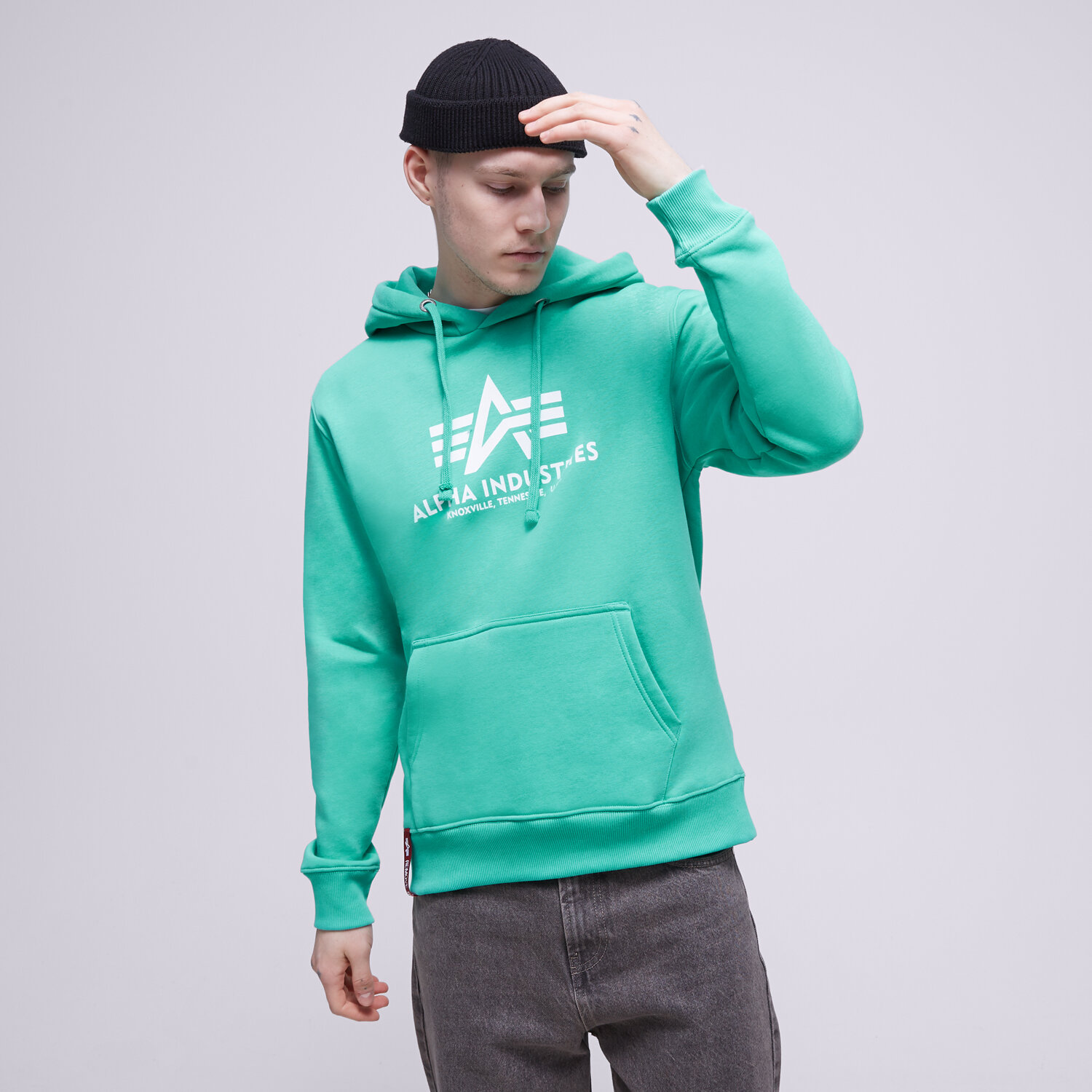 Herren ALPHA INDUSTRIES HOODIE BASIC 178312676 Blau