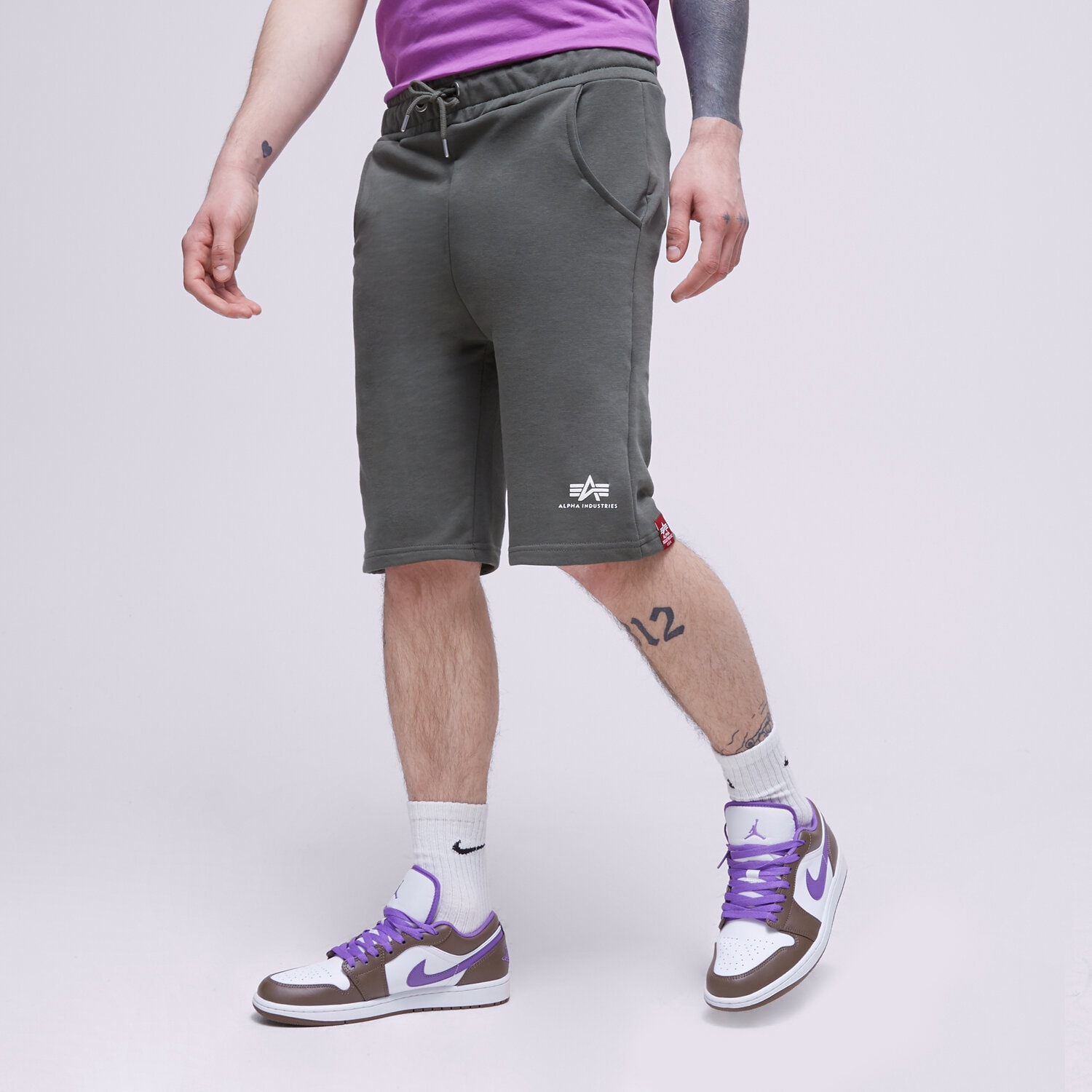 Herren Shorts ALPHA INDUSTRIES SHORTS BASIC SL 116363-142 Grau