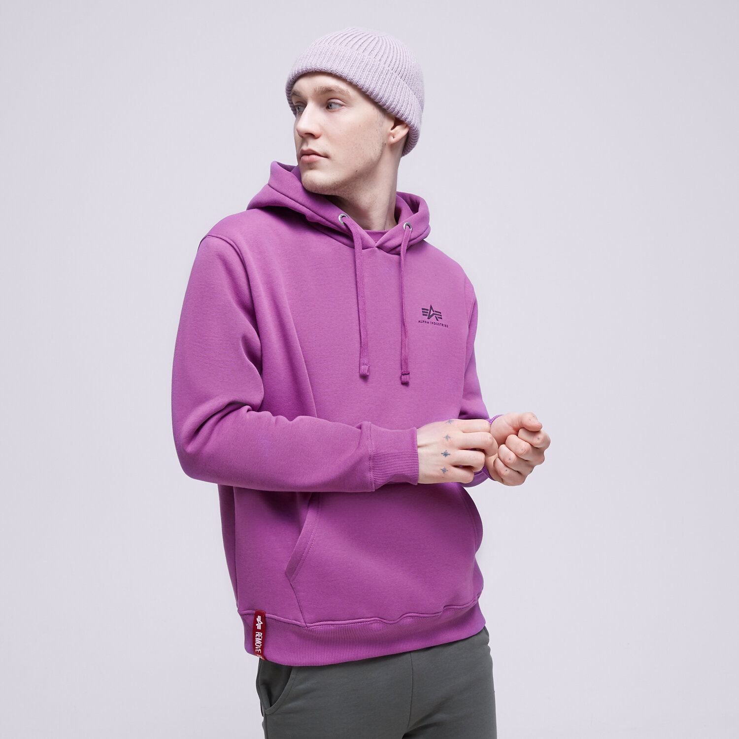 Herren ALPHA INDUSTRIES HOODIE BASIC 196318677 Violet