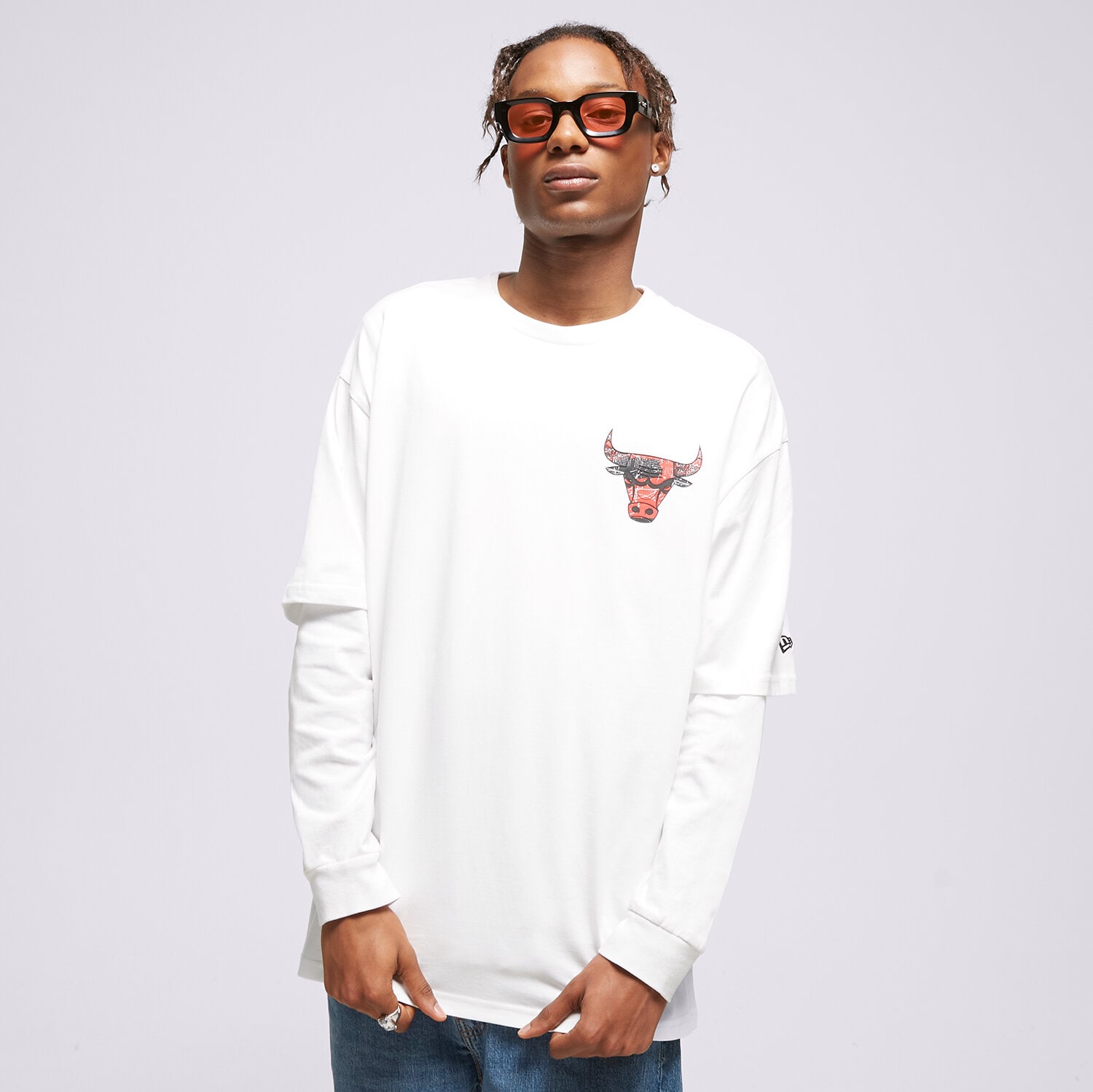 Herren T-Shirt NEW ERA T-SHIRT INFILL TEAM LOGO OS BULLS CHICAGO BULLS 60332136 Weiß
