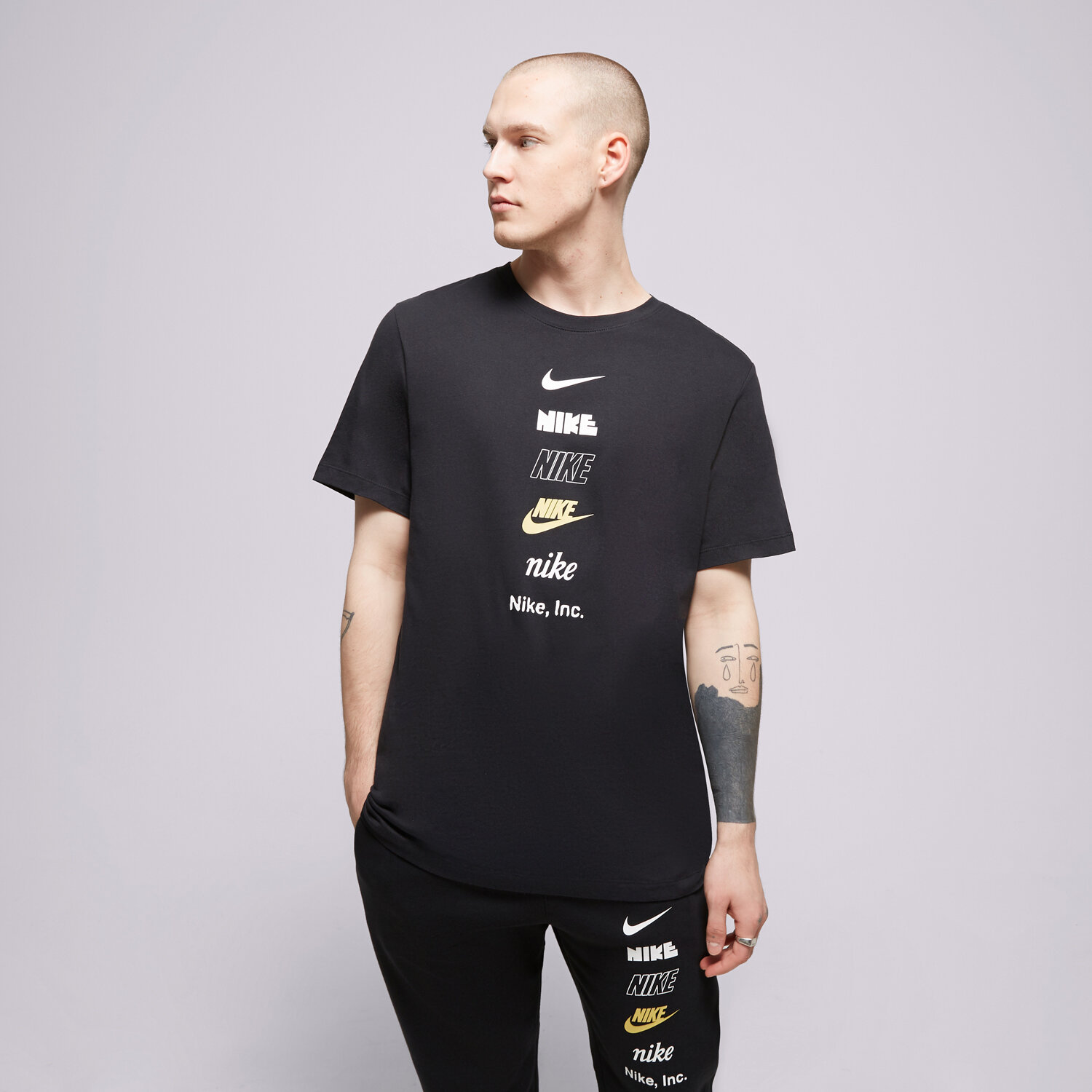 Herren T-Shirt NIKE T-SHIRT M NSW TEE CLUB+ HDY PK4 DZ2875-010 Schwarz