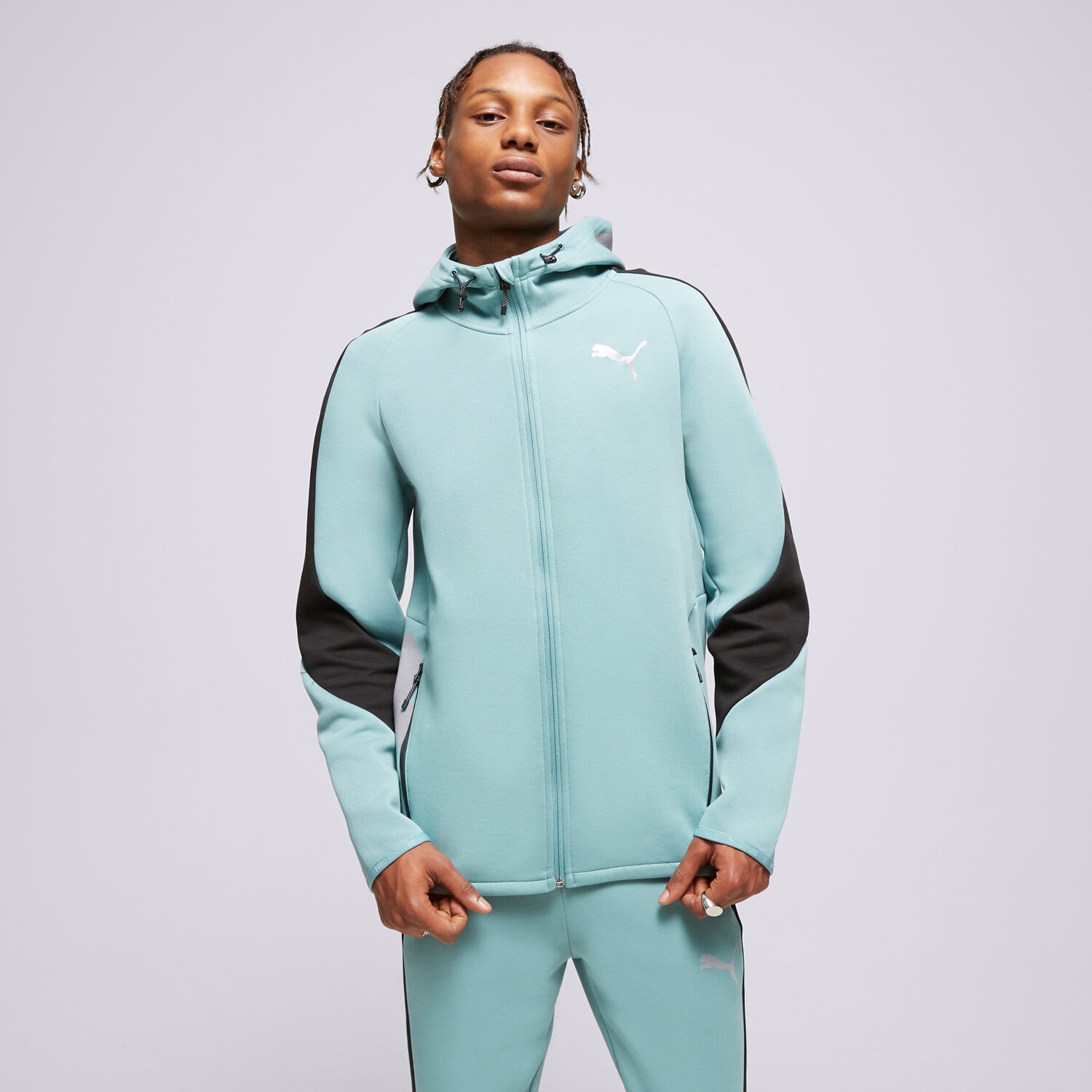 Herren PUMA SWEATSHIRT MIT REIßVERSCHLUSS   Z KAPTUREM 847401 847401 50 Blau