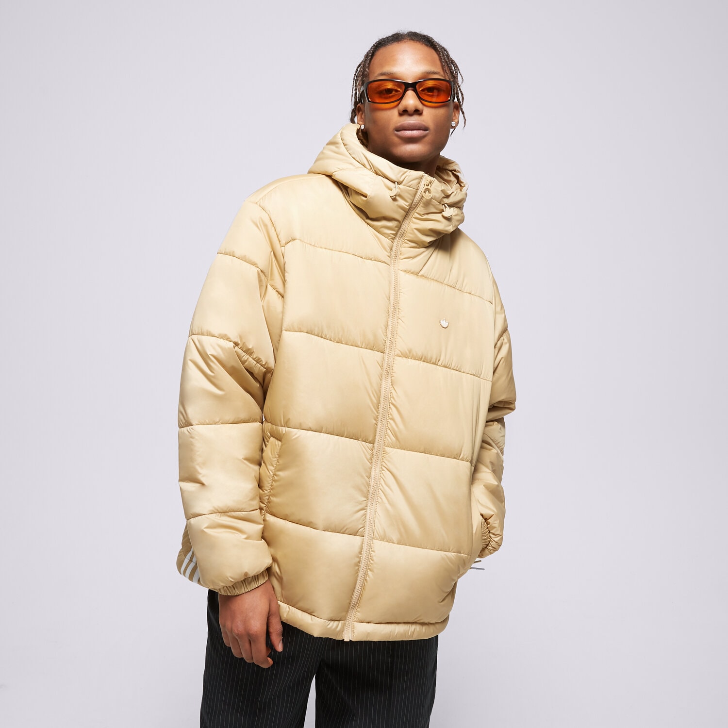 Herren Winterjacke ADIDAS JACKE WINTER PAD HOODED PUFF H13556 Khaki