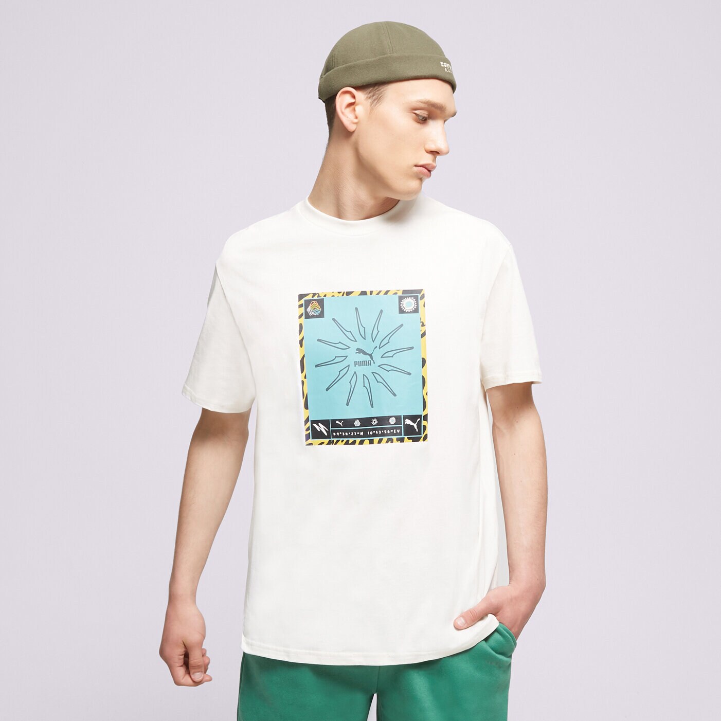 Herren T-Shirt PUMA T-SHIRT 533632-PRISTINE Weiß