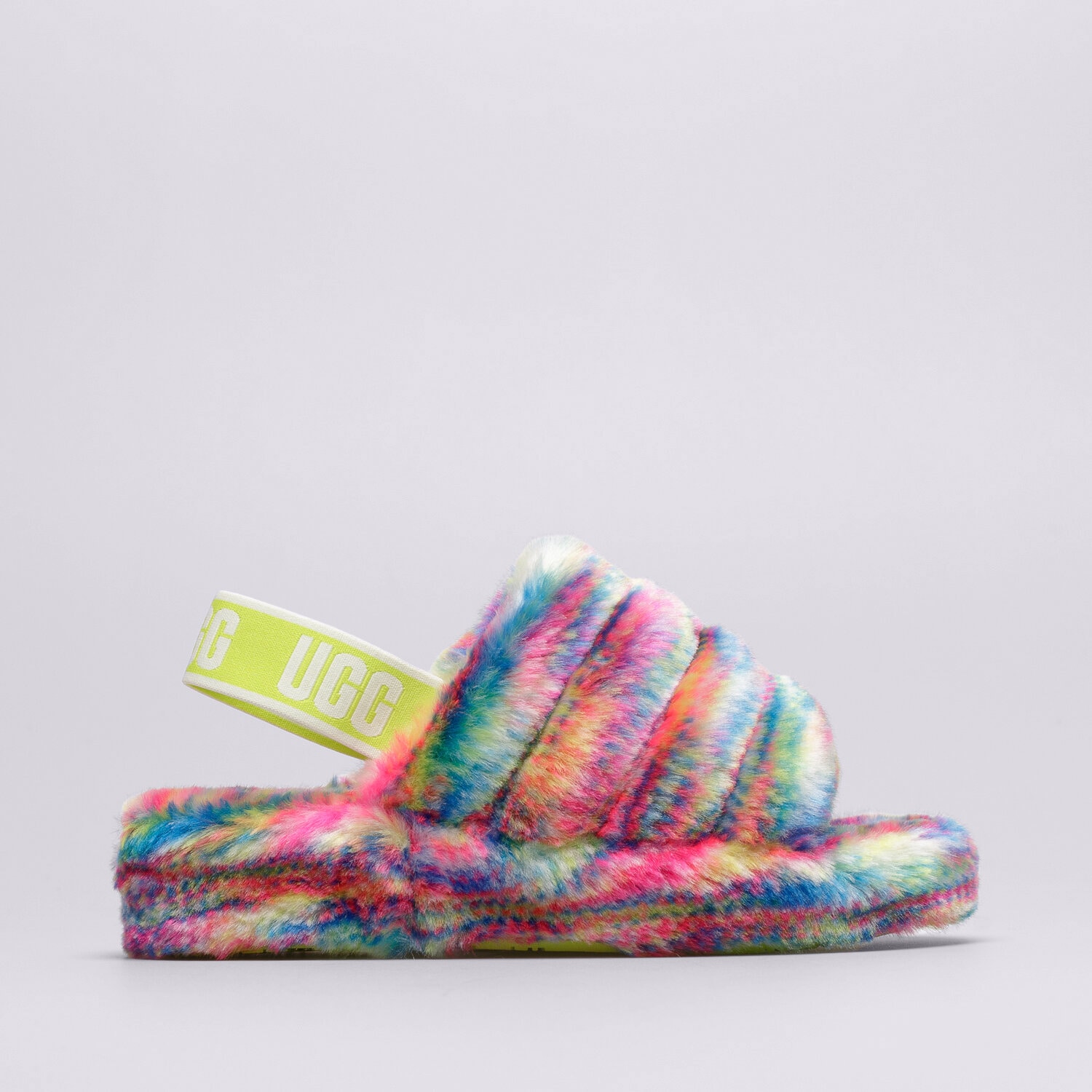 Damen Sandalen UGG FLUFF YEAH PIXEL 1125007-WHITE Weiß