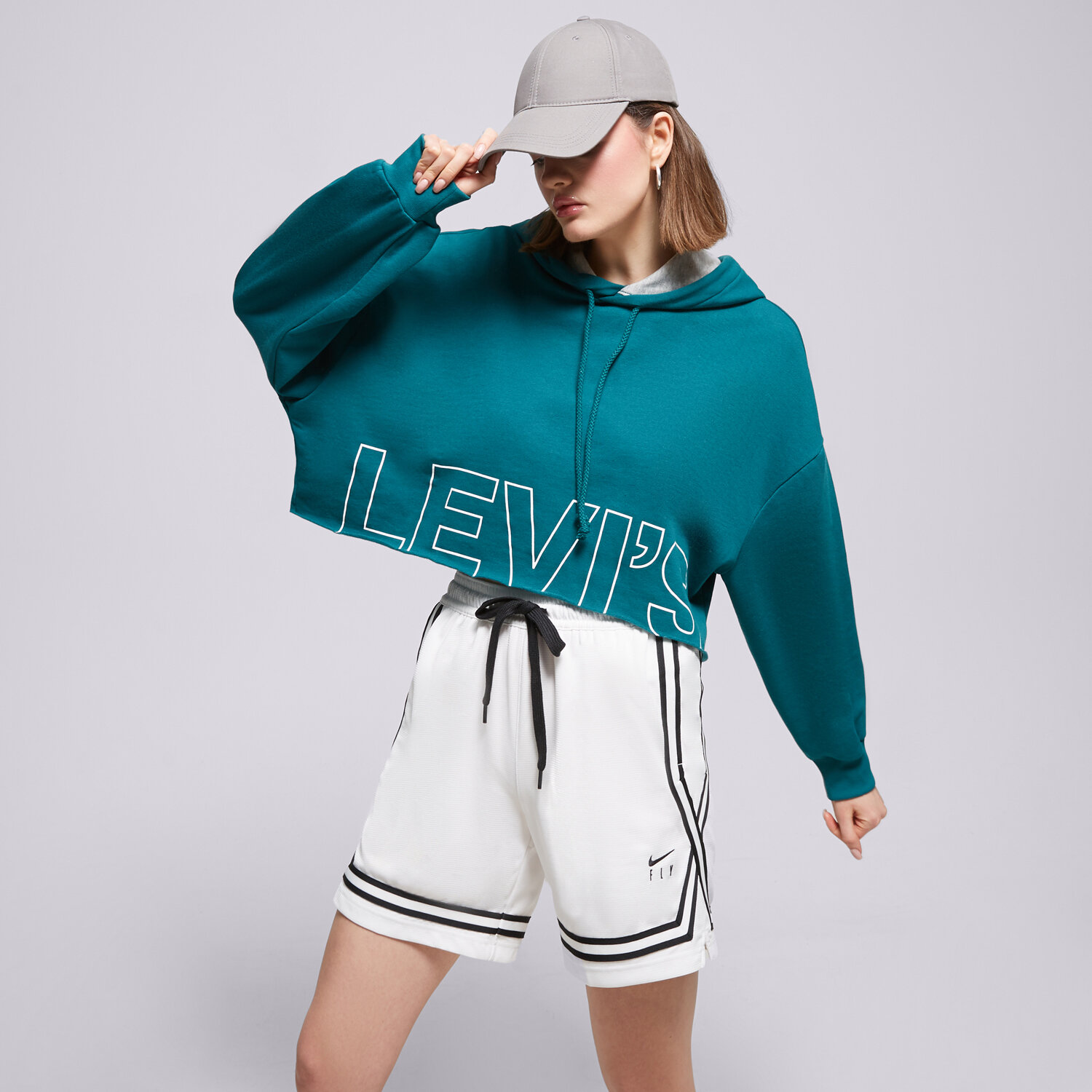 Damen LEVI'S HOODIE GRAPHIC CROP PRISM T3 A08890031 Blau