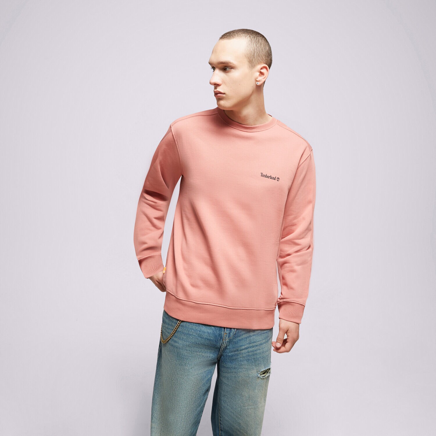 Herren TIMBERLAND SWEATSHIRT SMALL LOGO PRINT TB0A5PDVDJ11 Dunkelrot