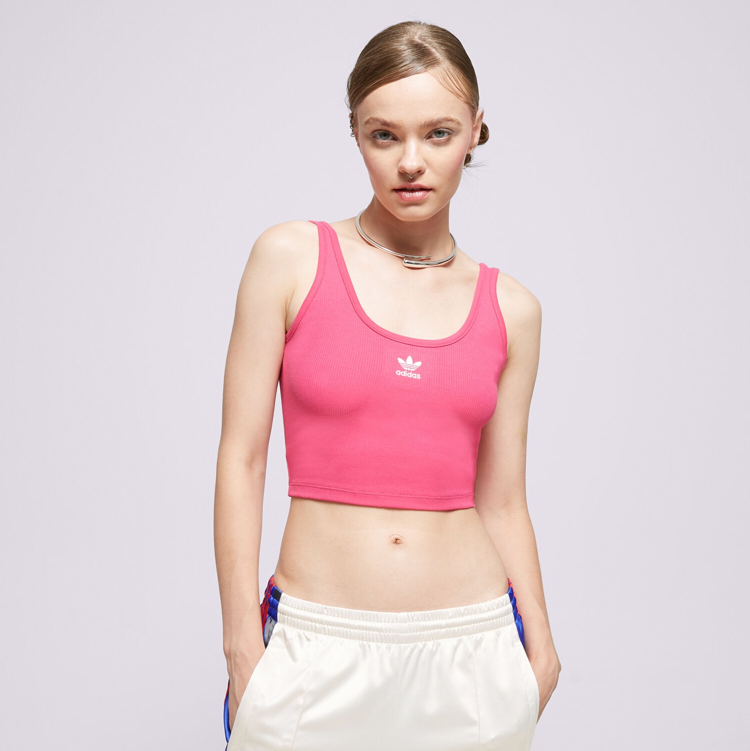 Damen T-Shirt ADIDAS TOP RIB TANK TOP HG6164 Rosa