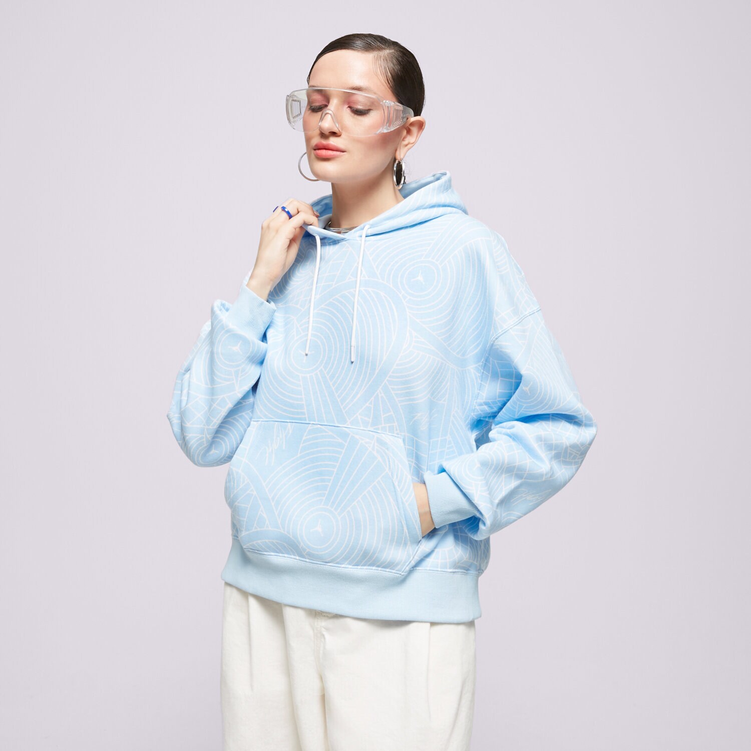 Damen JORDAN HOODIE ALL OVER PRINT DV1417-411 Blau