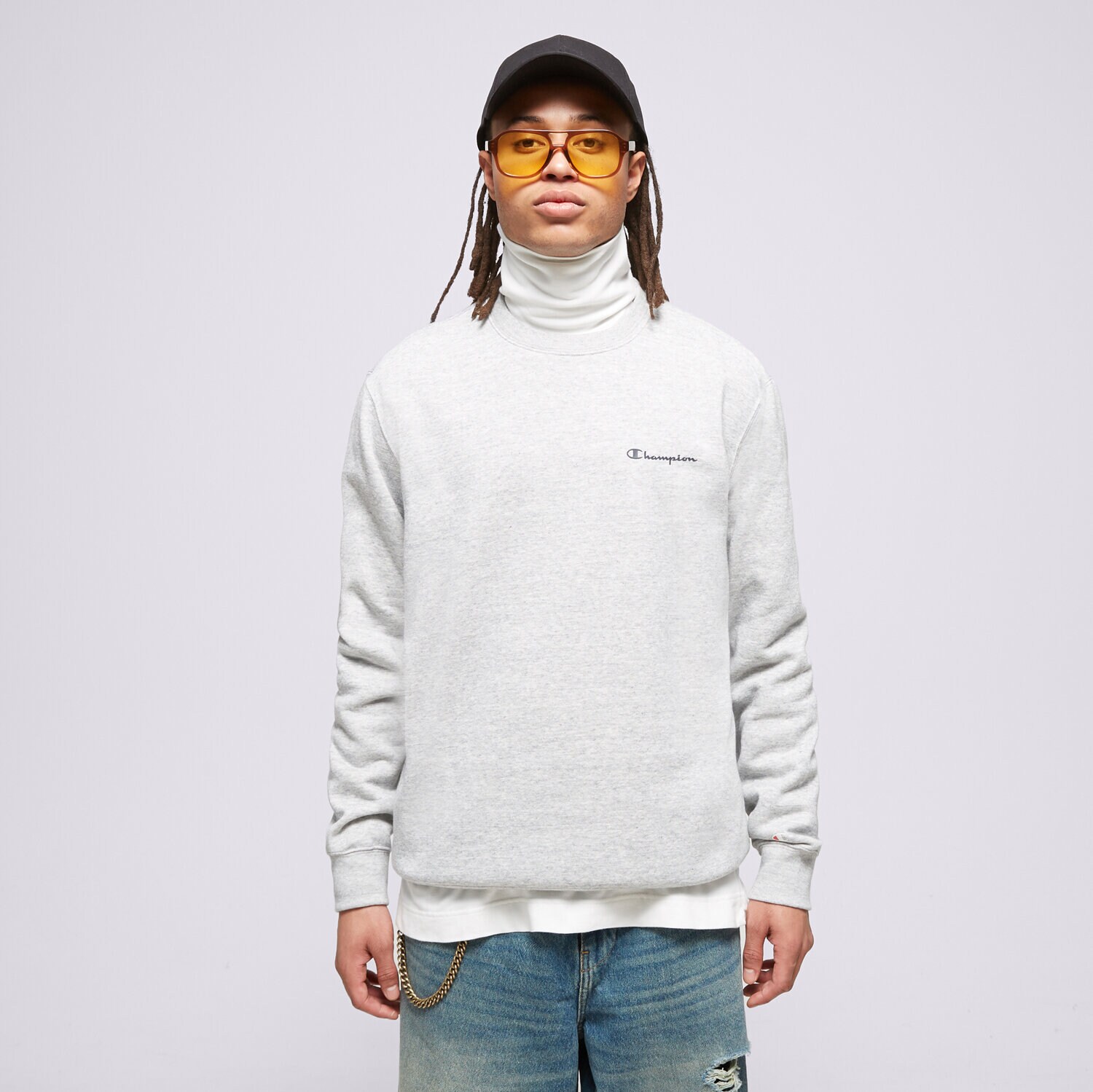 Herren CHAMPION SWEATSHIRT CREWNECK SWEATSHIRT 218288EM021 Grau