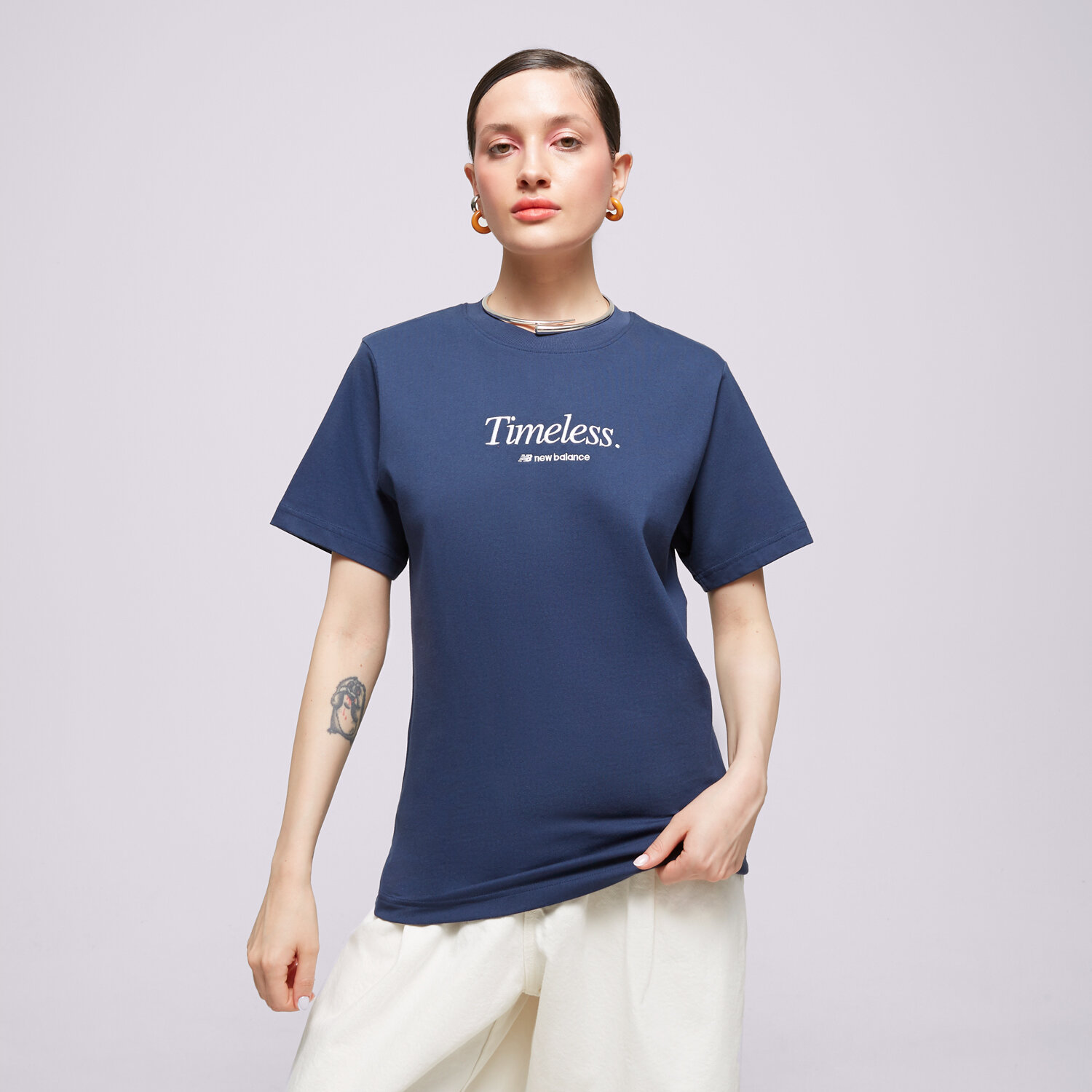 Damen T-Shirt NEW BALANCE T-SHIRT ATHLETICS ICONO-GRAPHIC WT31551NNY Dunkelblau