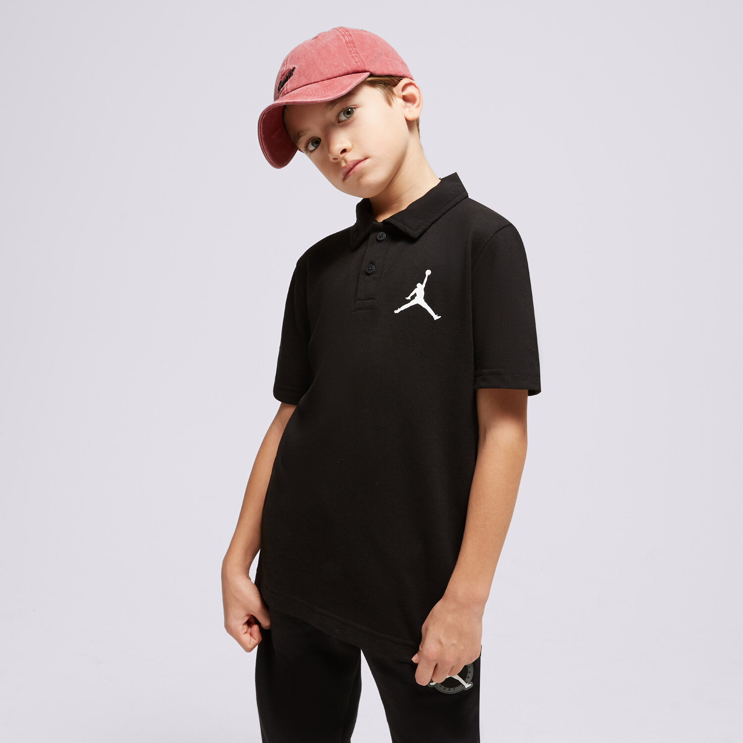 JORDAN T-SHIRT POLO JDB JUMPMAN POLO BOY 95C217-023 Schwarz