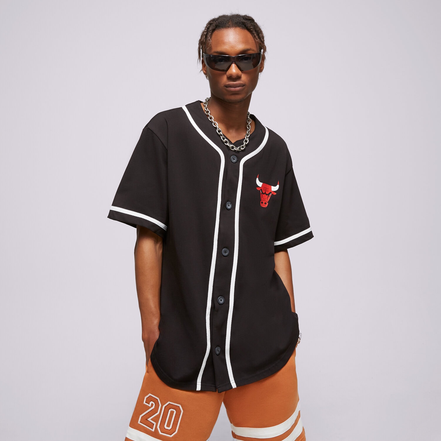 Herren T-Shirt NEW ERA T-SHIRT NBA BASEBALL JERSEY BULLS CHICAGO BULLS 60357087 Schwarz