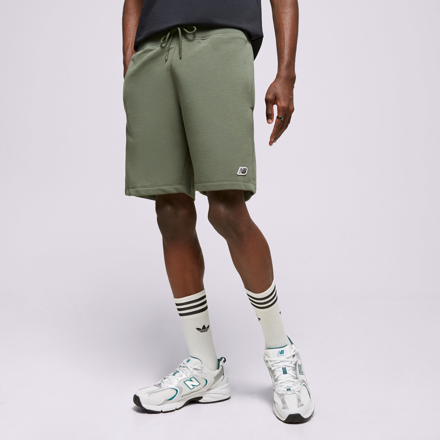 Herren Shorts NEW BALANCE SHORTS SSMALL LOGO SHORTS MS23600DON Grün