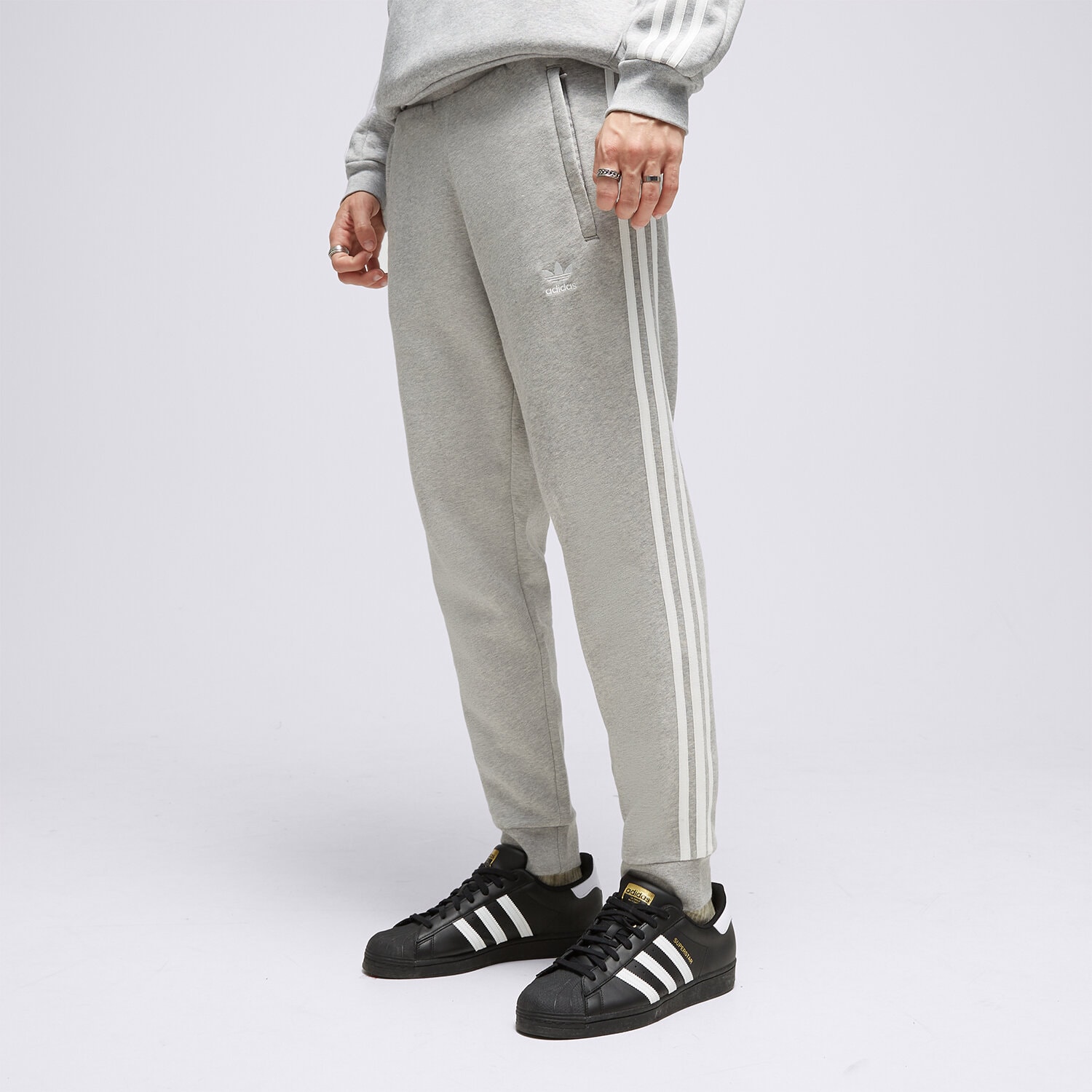 Herren Hosen ADIDAS HOSE 3-STRIPES PANT IA4795 Grau