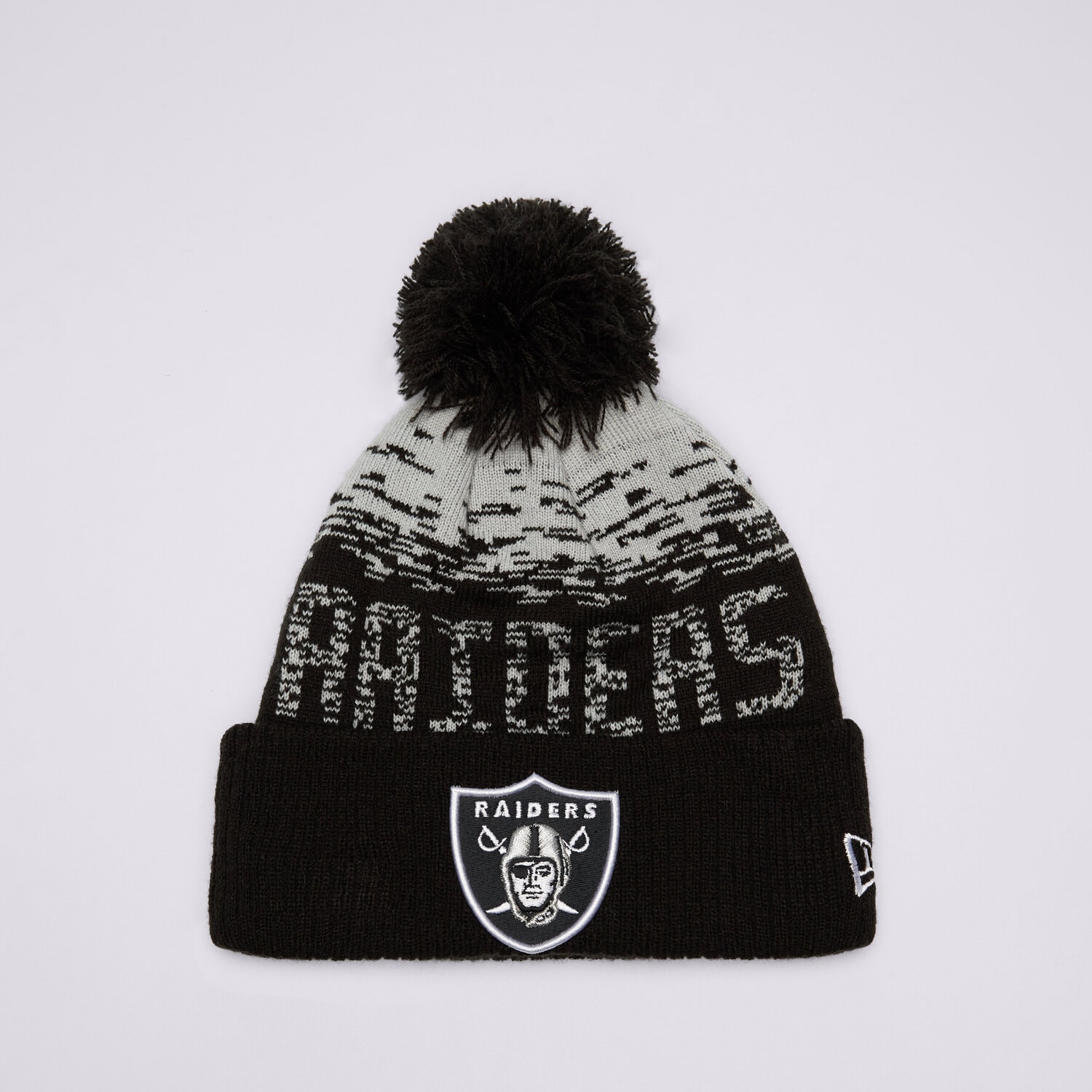 Herren Mütze NEW ERA NFL LAS VEGAS RAIDERS POM BEANIE HAT OAKLAND RAIDERS 12122720 Schwarz