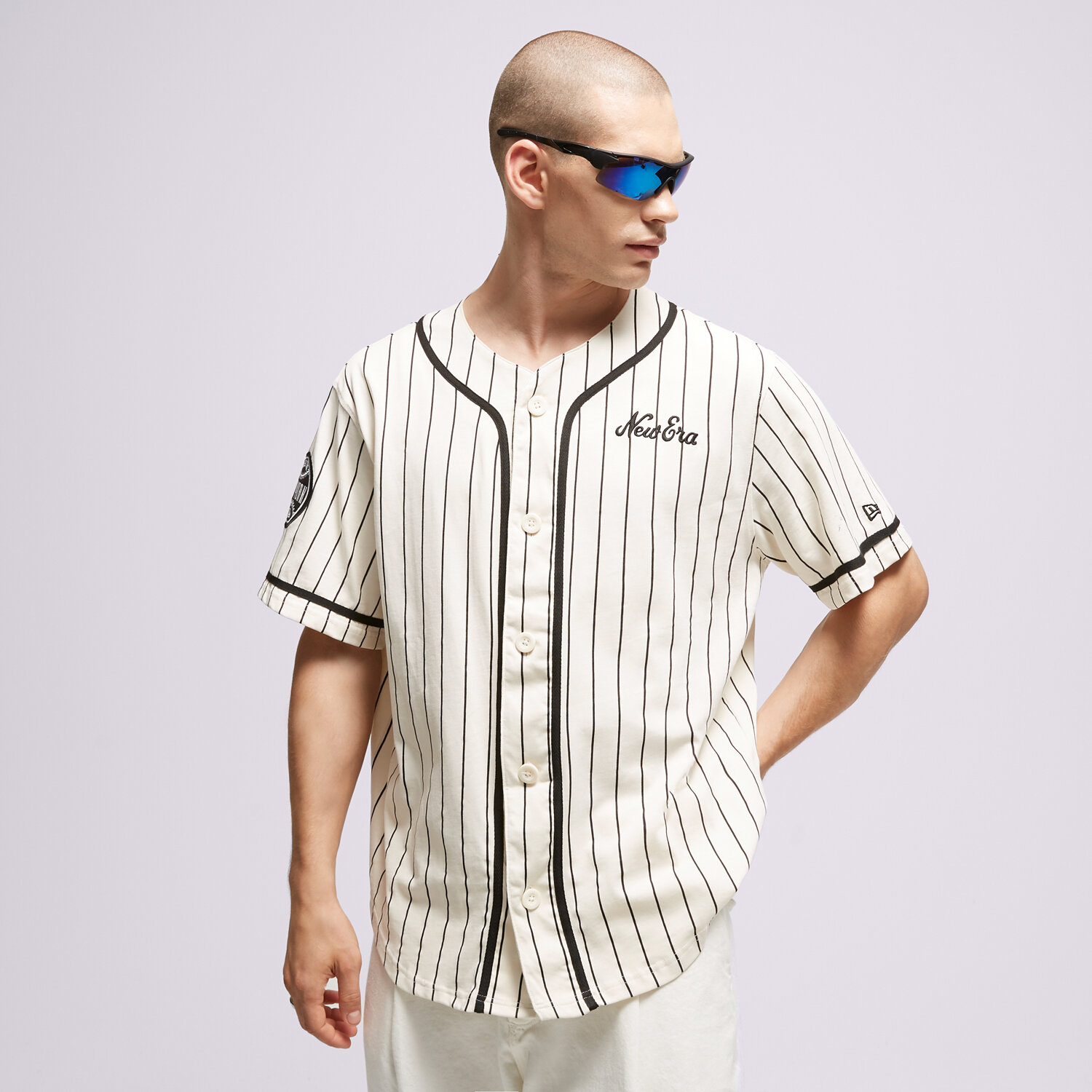 Herren T-Shirt NEW ERA T-SHIRT NE PINSTRIPE JERSEY NONE 60416415 Weiß