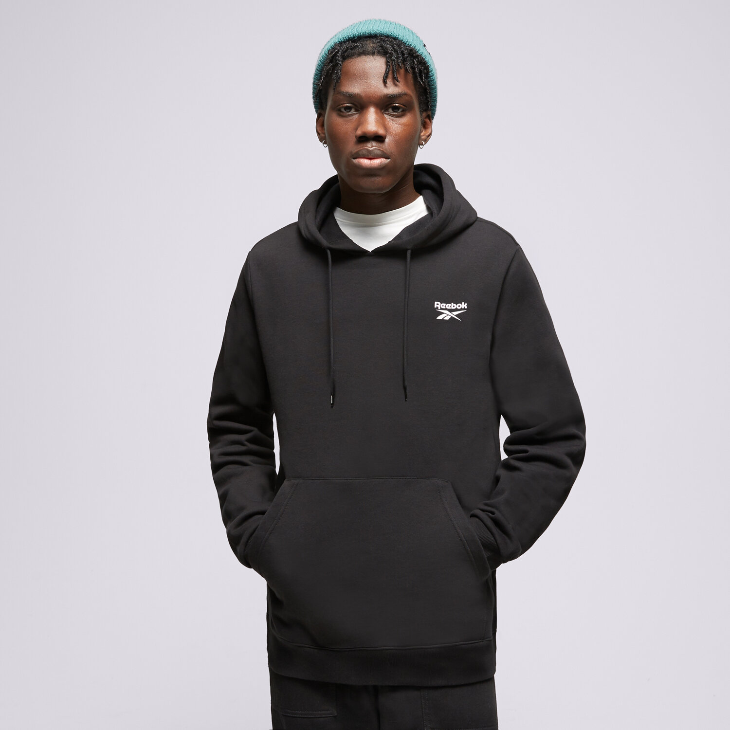 Herren REEBOK HOODIE RI LEFT CHEST LOGO HOOD 100068238 Schwarz
