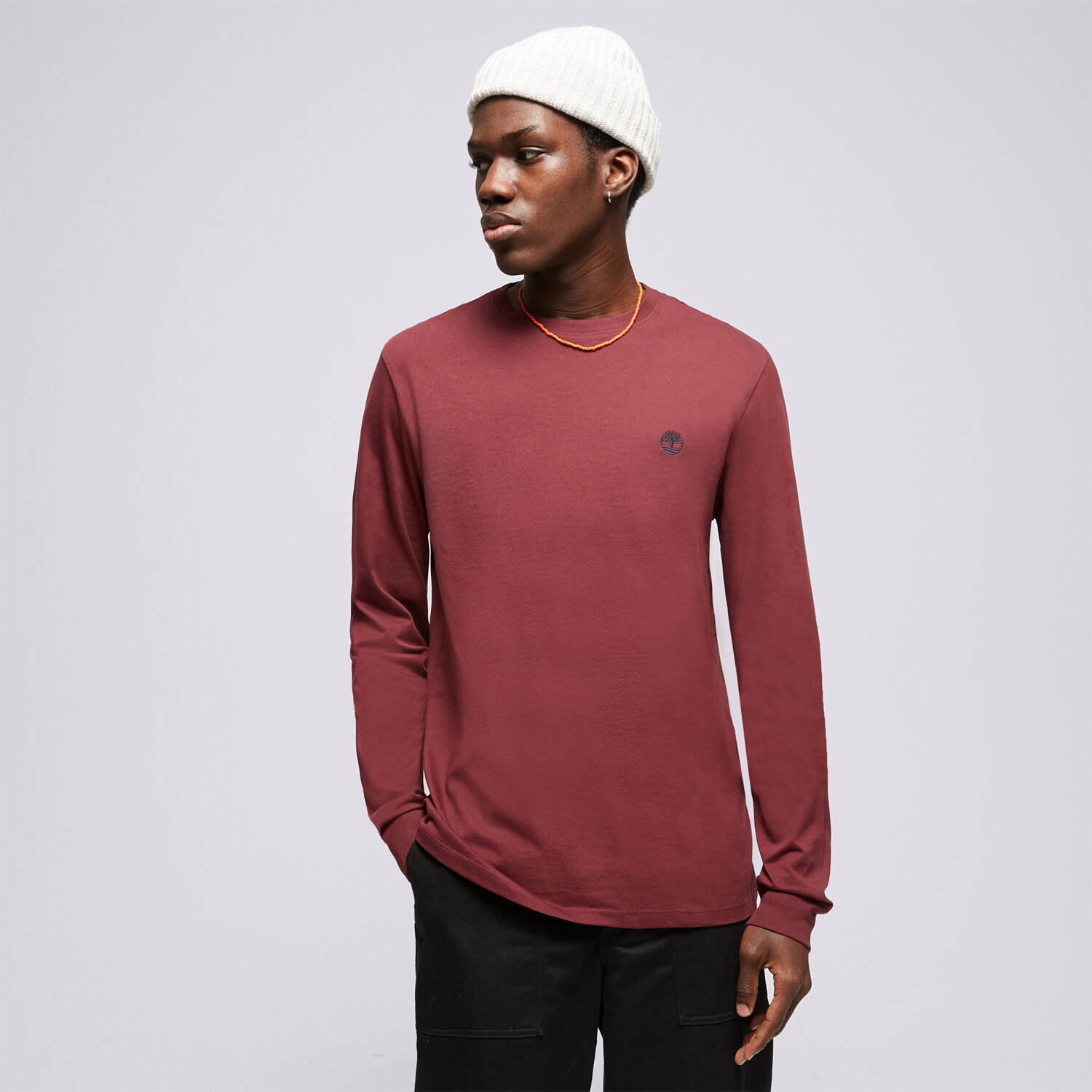 Herren T-Shirt TIMBERLAND T-SHIRT LS DUNSTAN RIVER JERSEY TB0A2BQ3I301 Dunkelrot