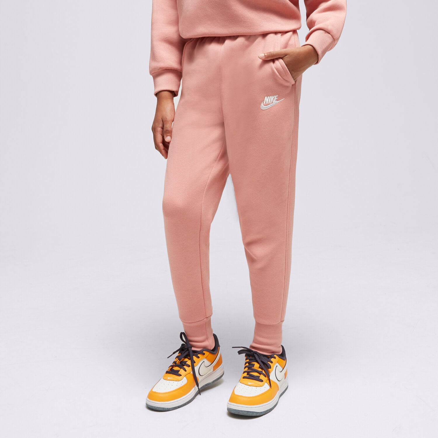 Kinder Hosen NIKE HOSE G NSW CLUB FLC HR FTD GIRL FD2921-618 Rosa