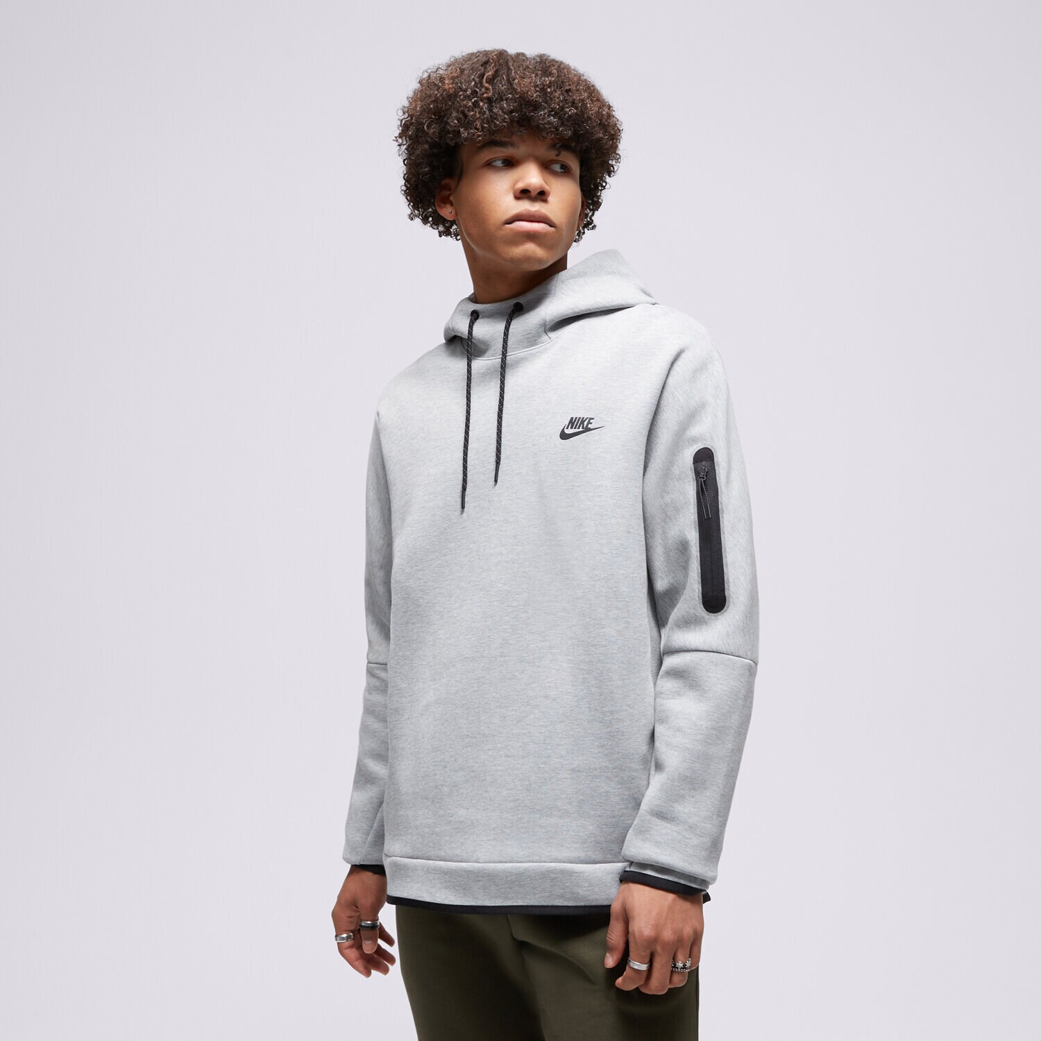 Herren NIKE HOODIE NSW TECH FLC PO HOODIE DD5174-063 Grau