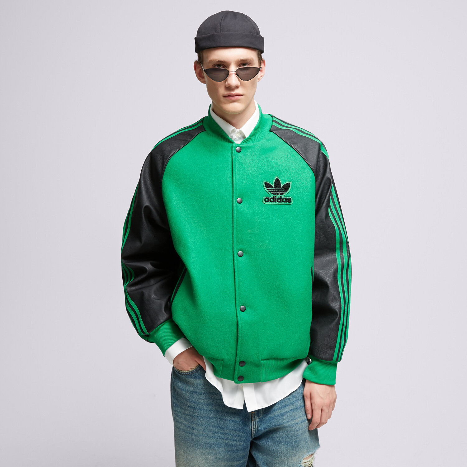 Herren Übergangsjacke ADIDAS JACKE SST VARSITY  HZ0696 Grün