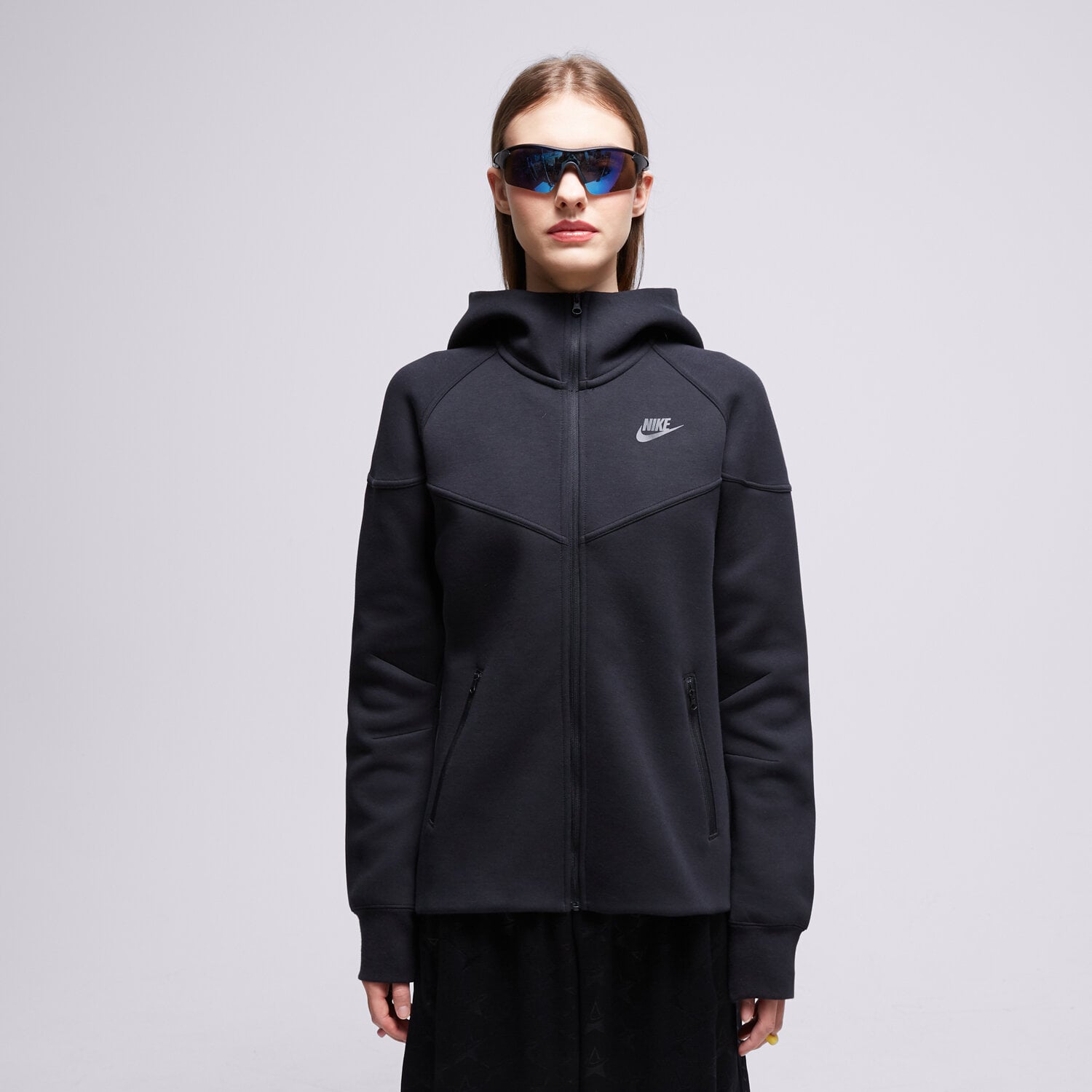 Damen NIKE HOODIE W NSW TCH FLC WR FZ HDY FB8338-010 Schwarz