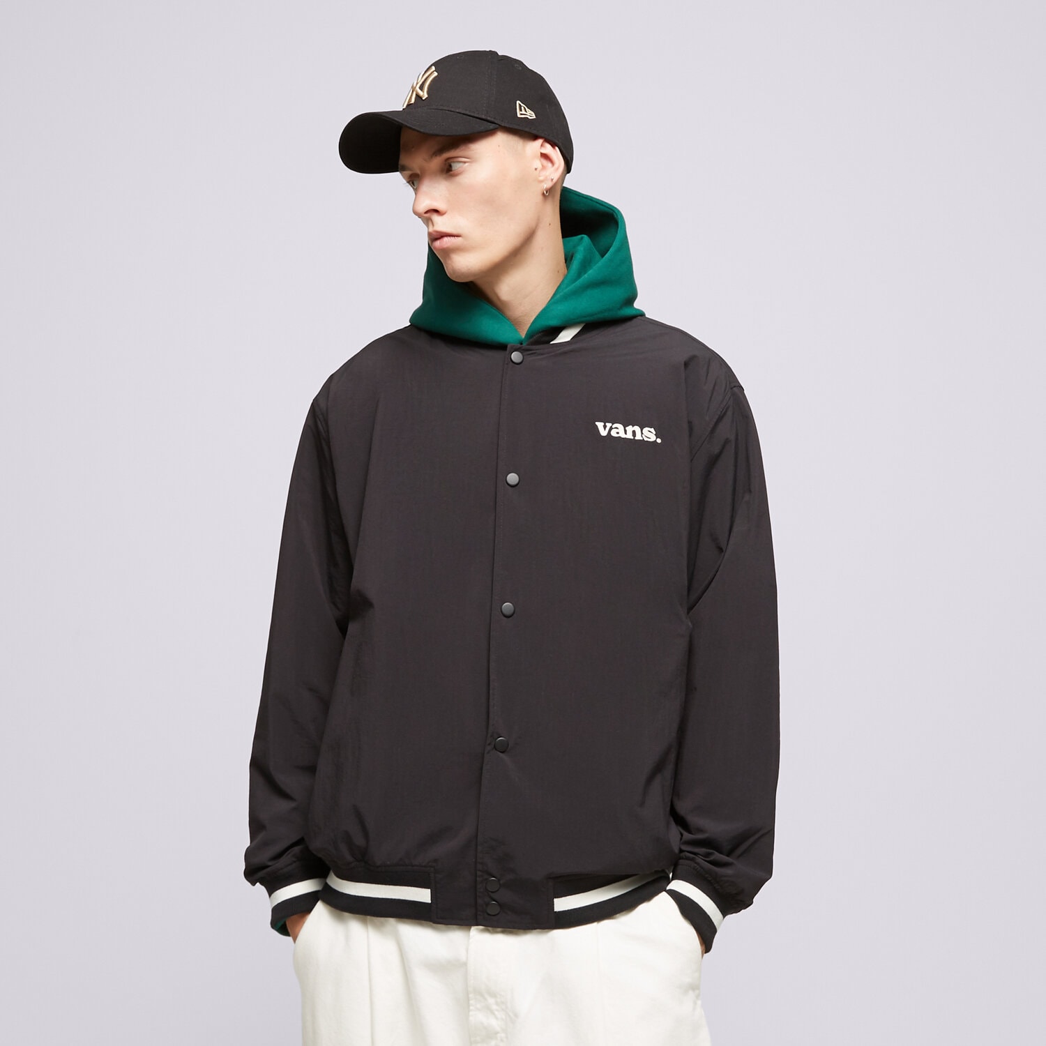 Herren Übergangsjacke VANS JACKE MOORE VARSITY VN0008G0BLK1 Schwarz