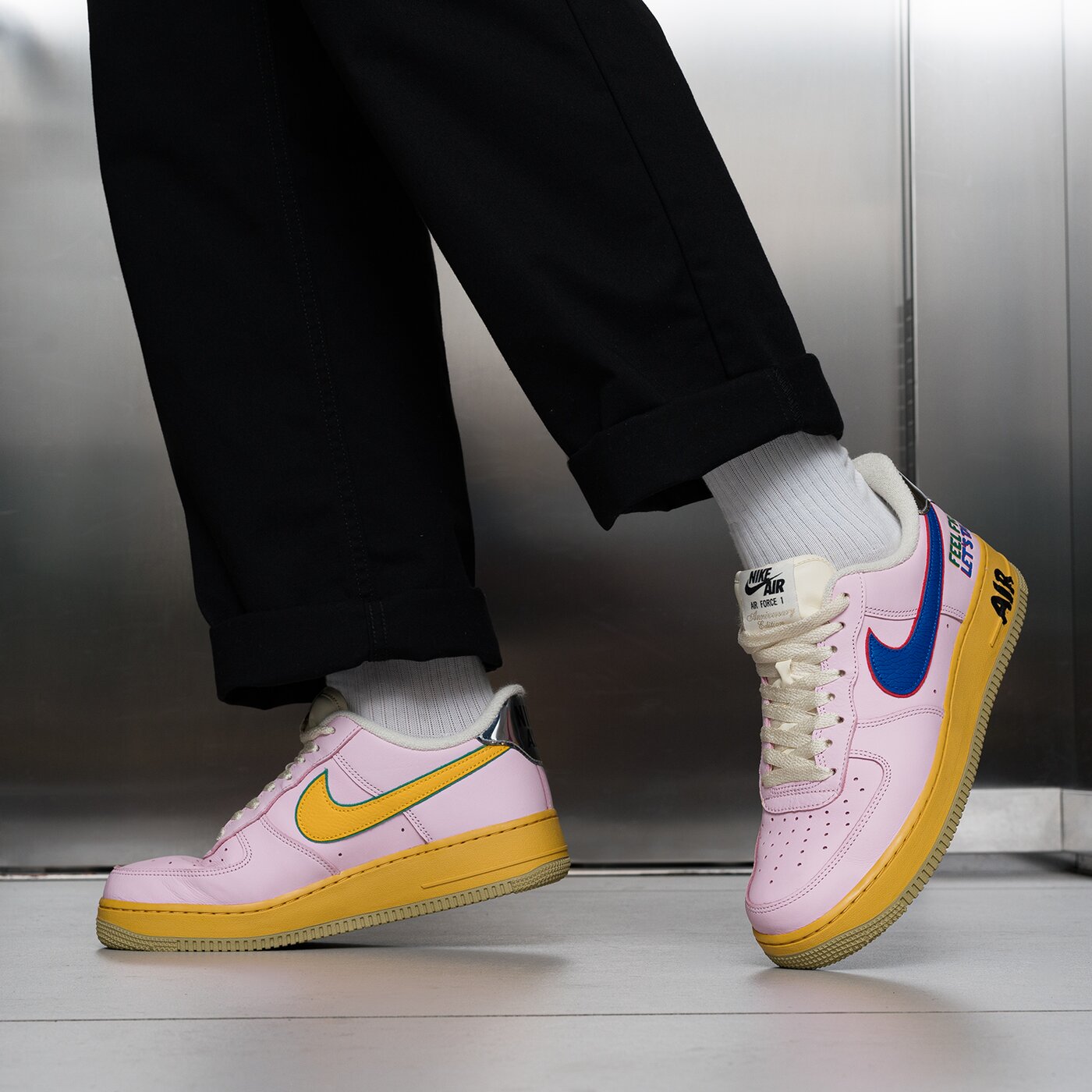 nike air force weiß grau rosa