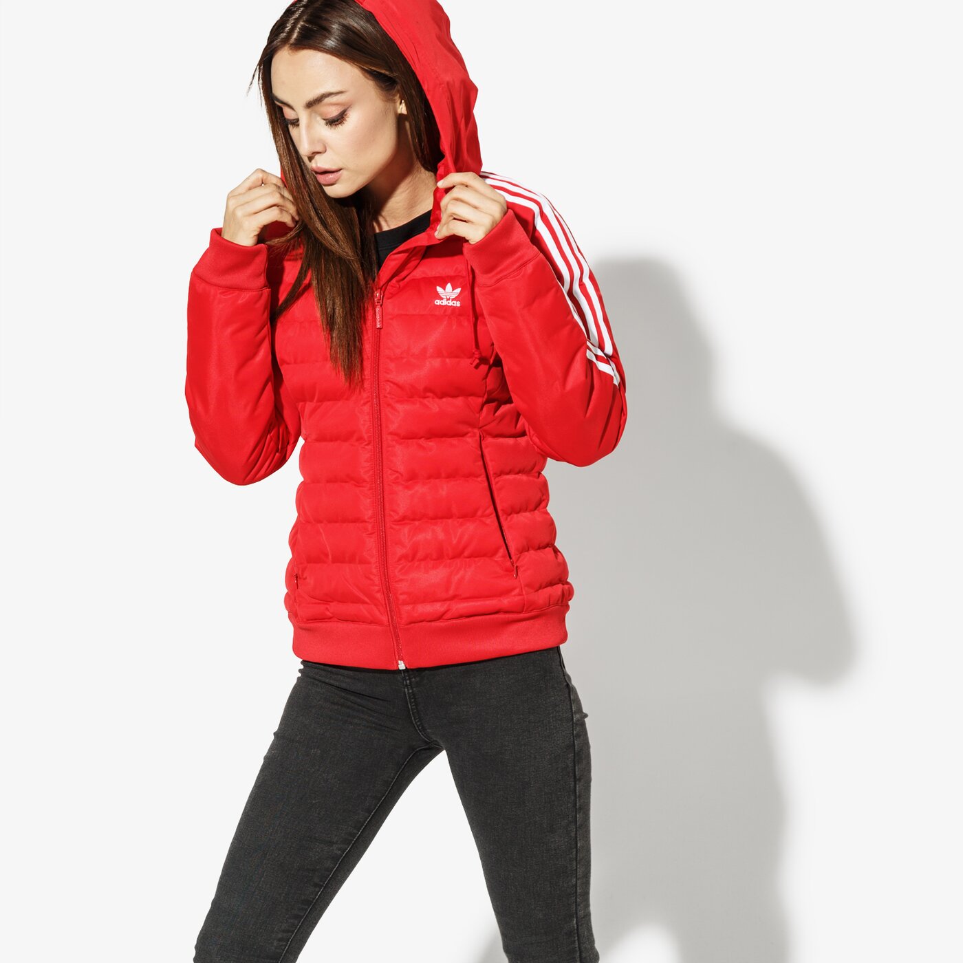 Adidas sweatjacke store damen rot