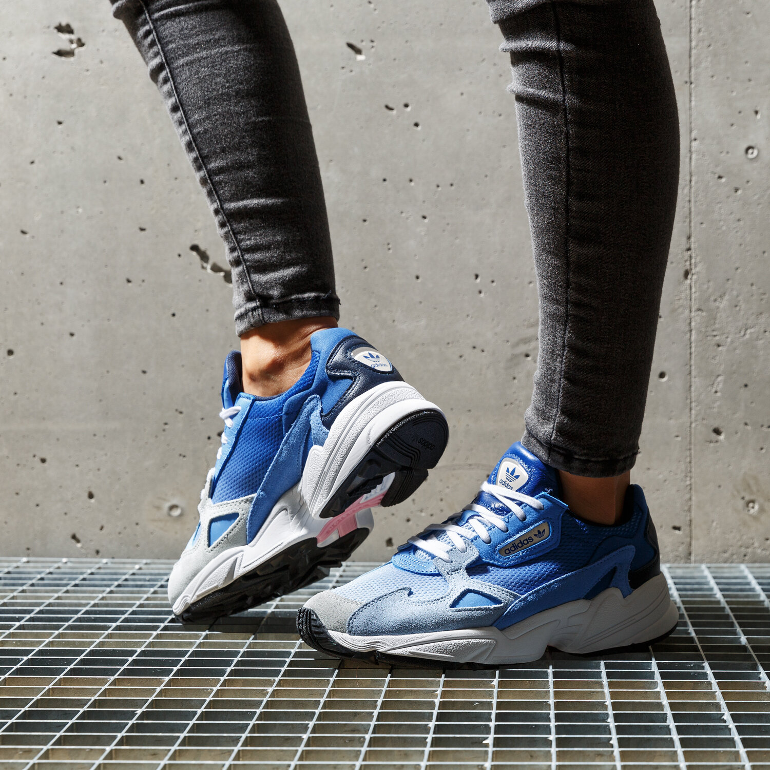 Adidas falcon damen blau online