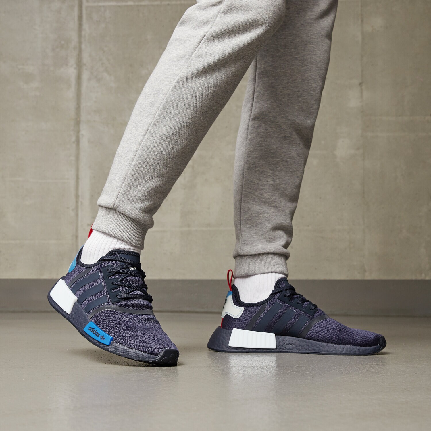 Adidas nmd r1 gray and blue best sale