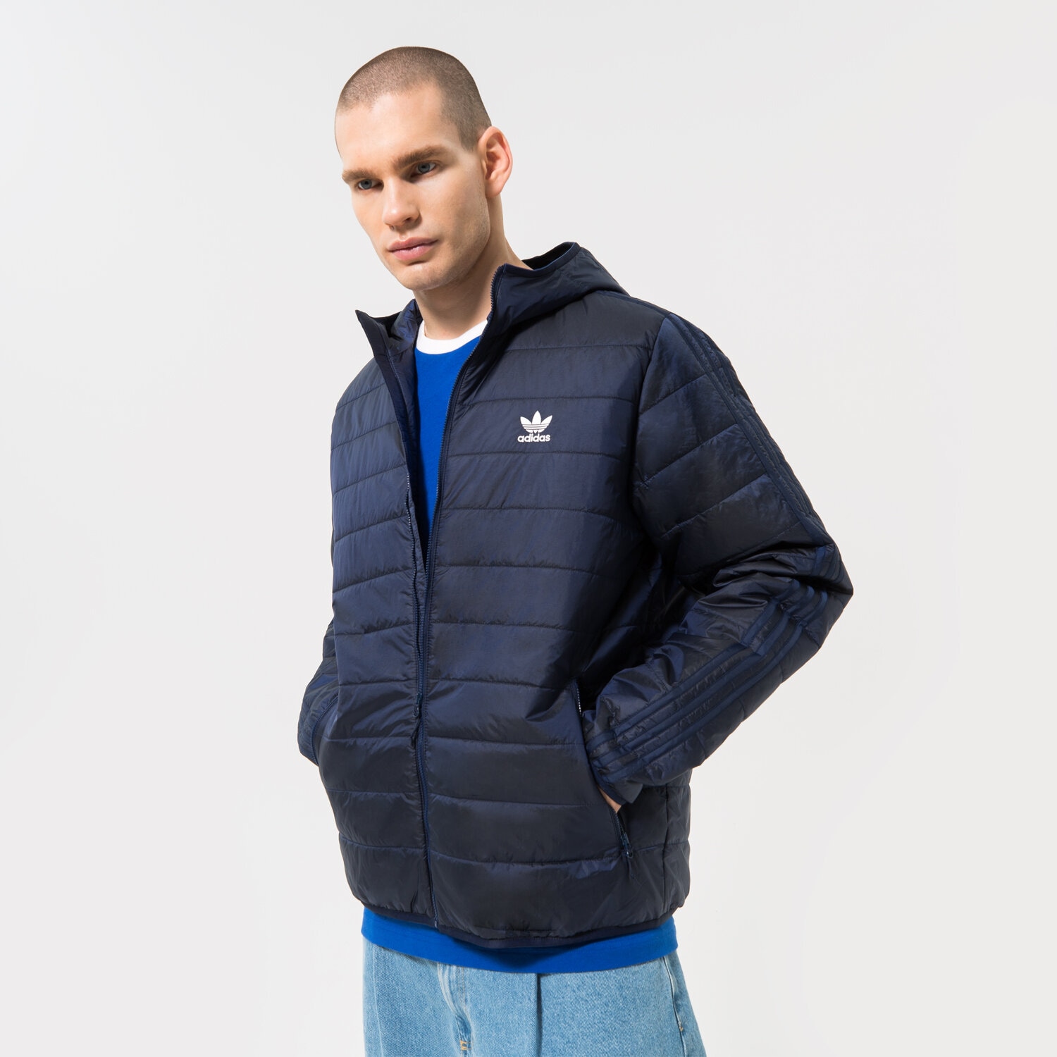 Adidas daunenjacke blau online