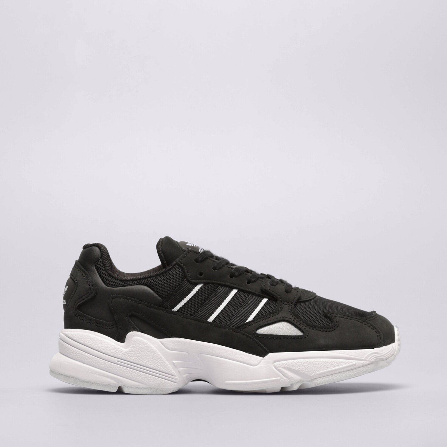 Adidas originals falcon trainer in black and white hotsell