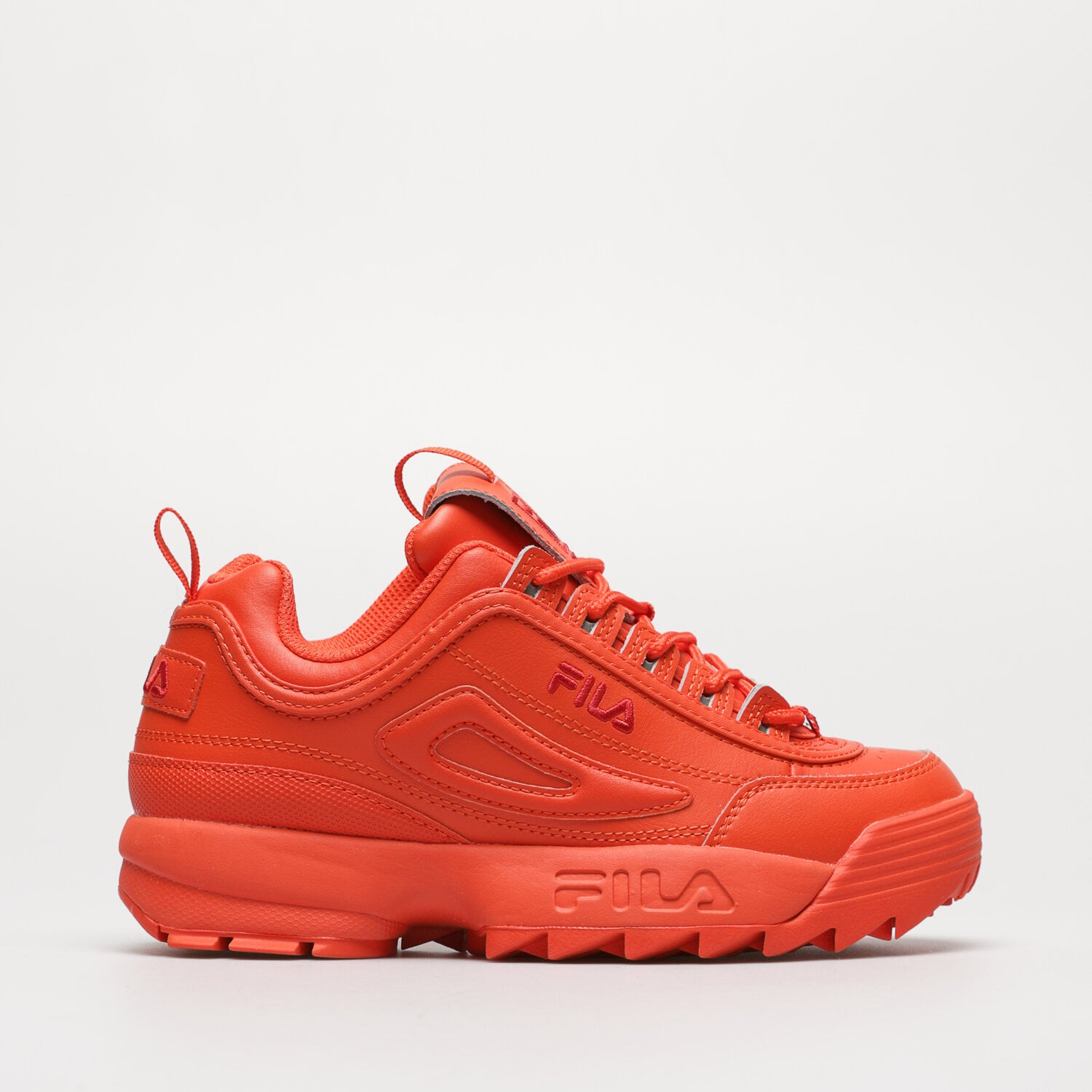 Fila disruptor ii fashion premium red velour trainers