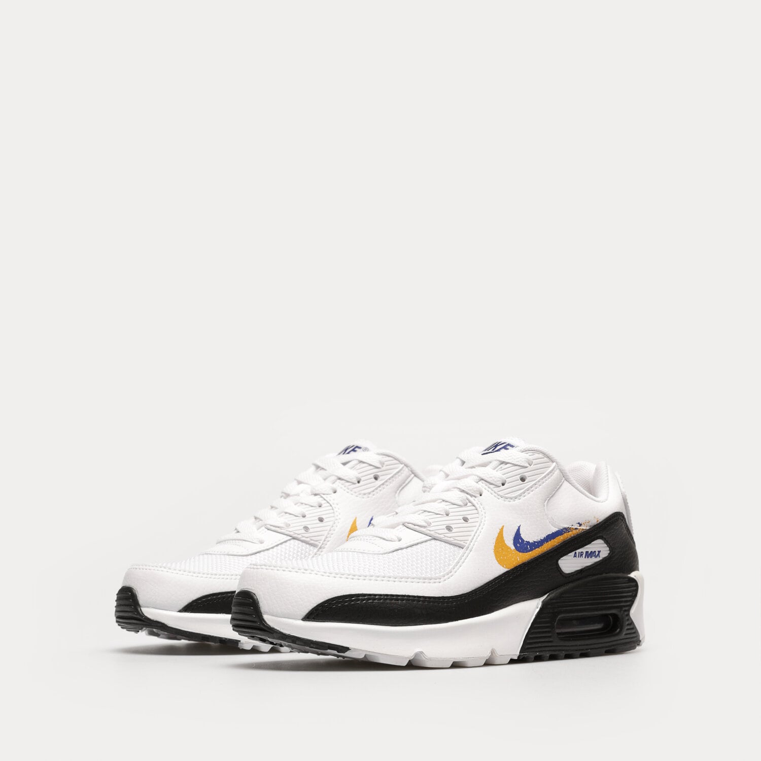 Nike air max 90 essential white tour yellow blue best sale